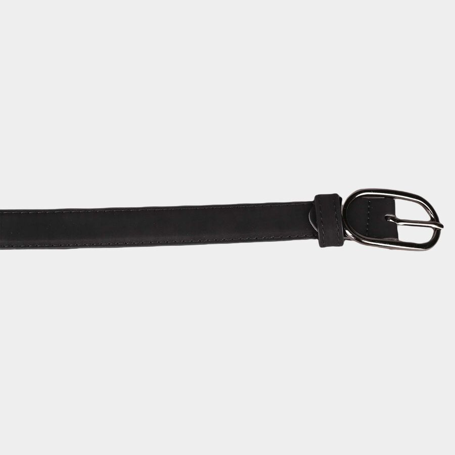 Women's Black Polyurethane Belt, , large image number null