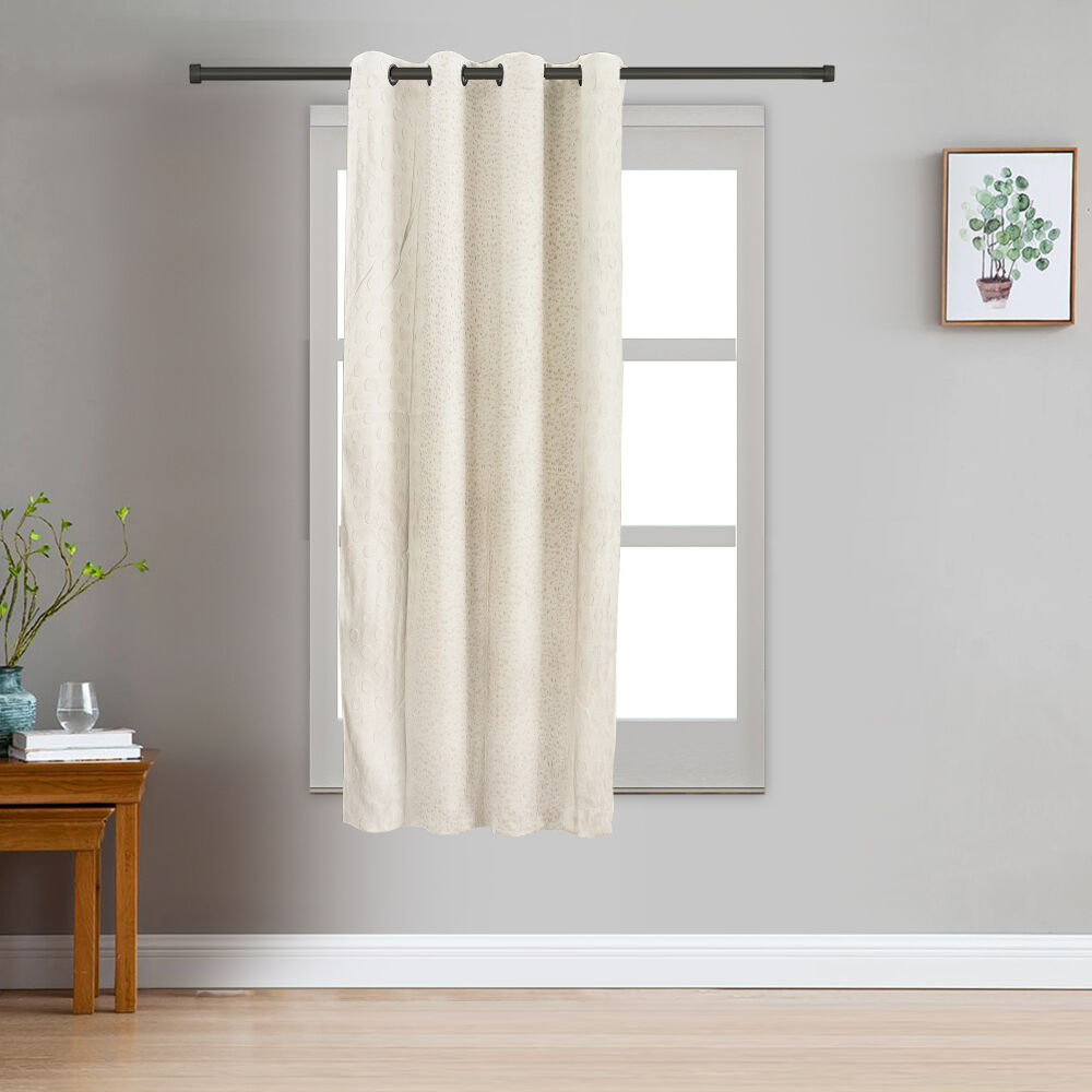 Home Beautiful                         5 ft. off White Polyester Curtain