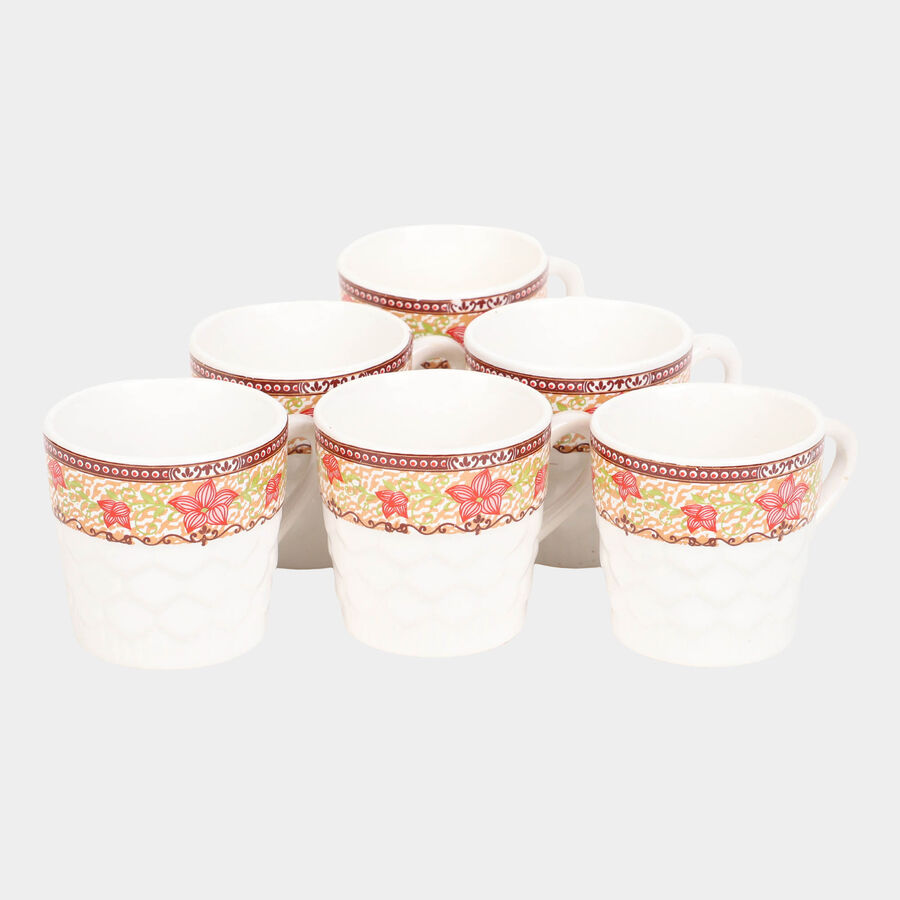 120ml White Stoneware Cup Set of 6, , large image number null