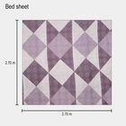 135 GSM Light Grey Microfiber Double Bedsheet With Pillow Cover, , small image number null
