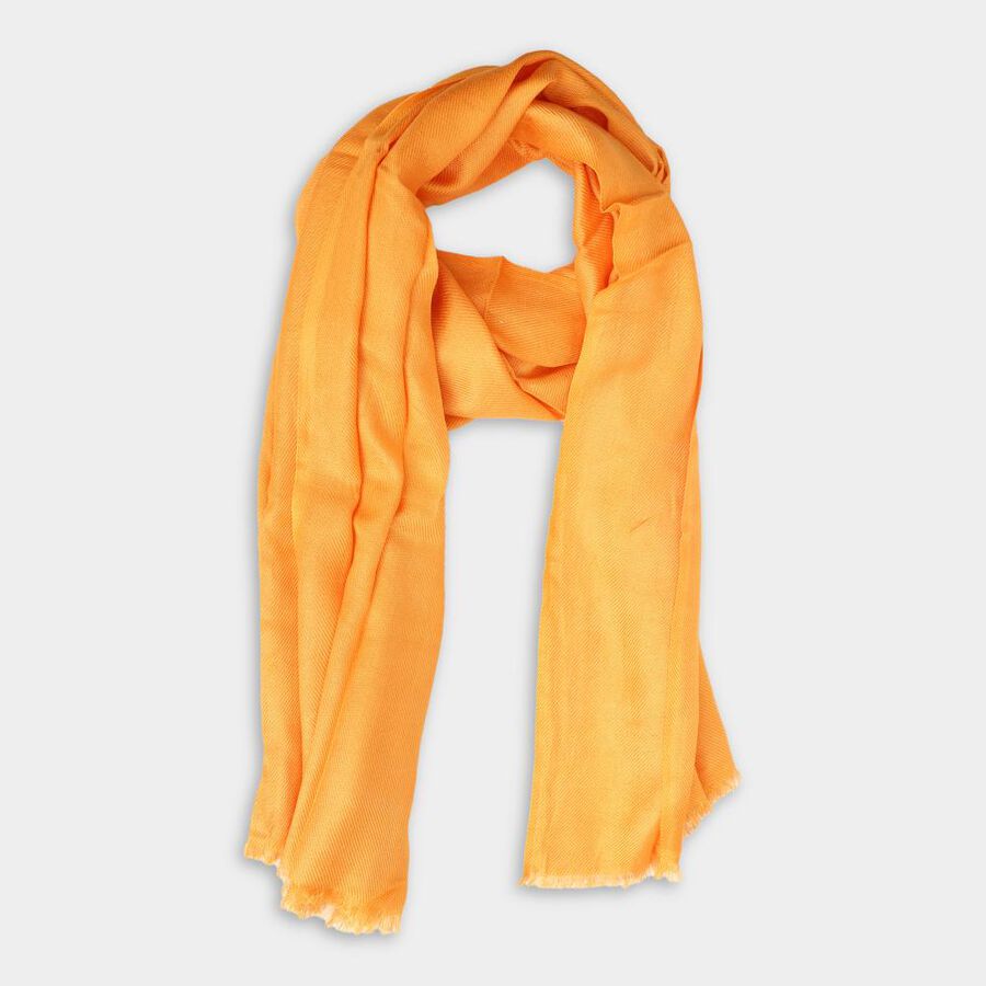 Women's Mustard Polyester Scarf, , large image number null