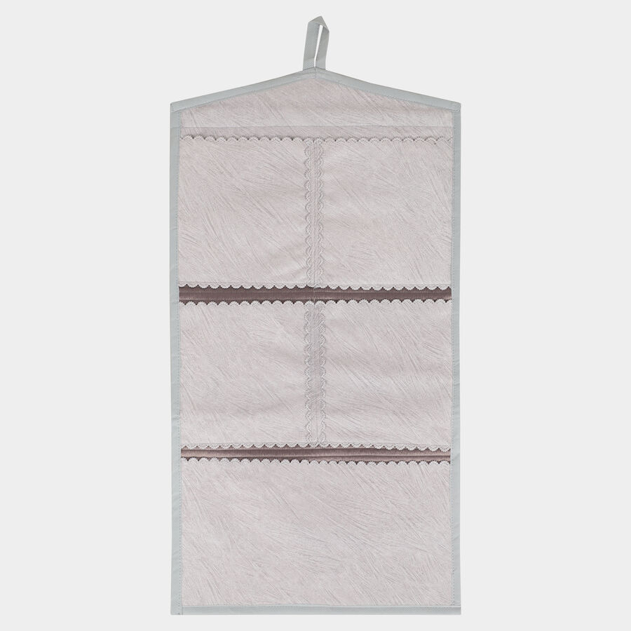 Beige Polyester Cotton Wall Hanging Organiser, , large image number null