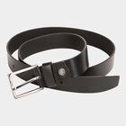 Men's Black Leather Casual Belt, , small image number null