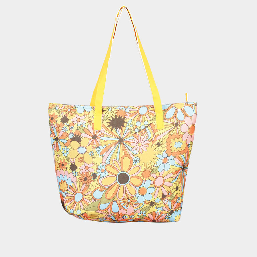 Women's Printed Canvas Shopping Bag, Medium, , large image number null