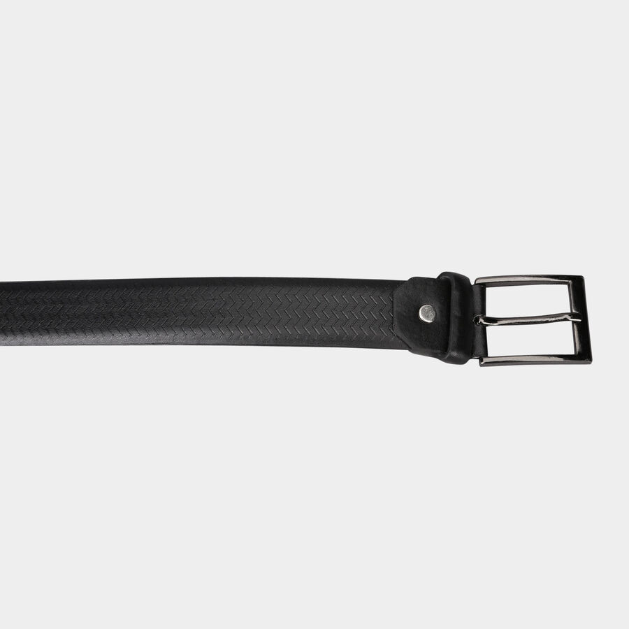 Men's Black Polyurethane Casual Belt, , large image number null