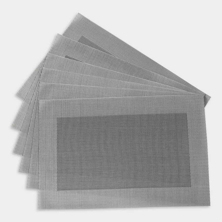 Solid Table Mat Set of 6 - Colour/Design May Vary, , large image number null