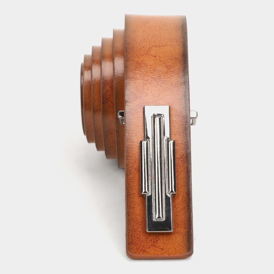 Men's Tan Polyurethane Formal Belt, , large image number null