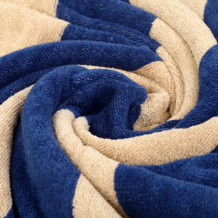 370 GSM Blue Cotton Bath Towel, , large