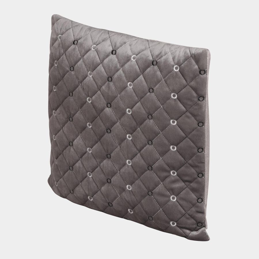 Dark Grey Velvet Cushion Cover, , large image number null