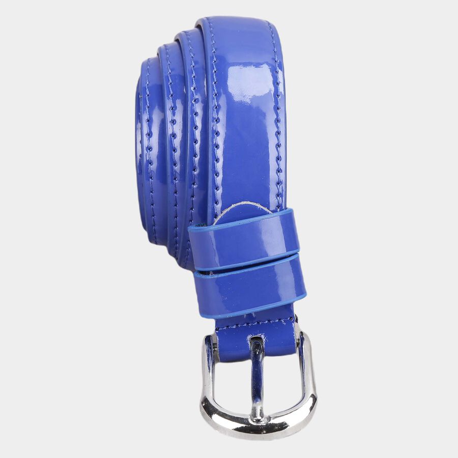 Women's Blue Polyurethane Belt, , large image number null