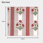 110 GSM Red Microfiber Double Bedsheet With Pillow Cover, , small image number null