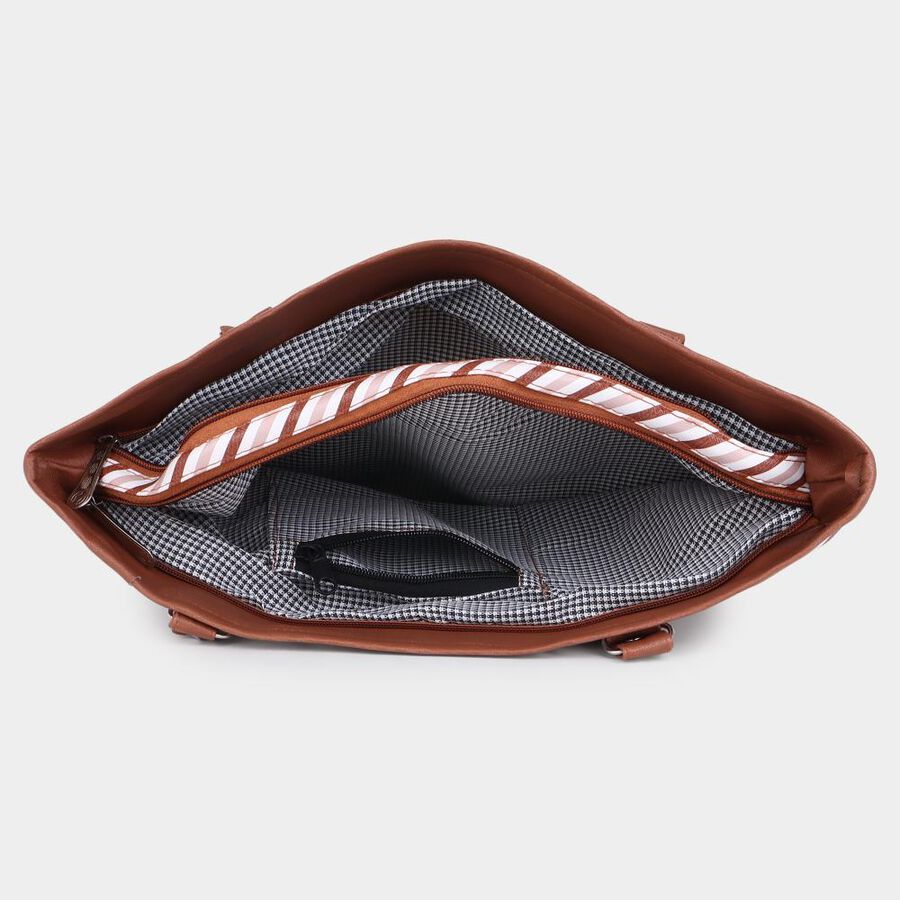 Women's Tan Polyurethane Hand Bag, , large image number null