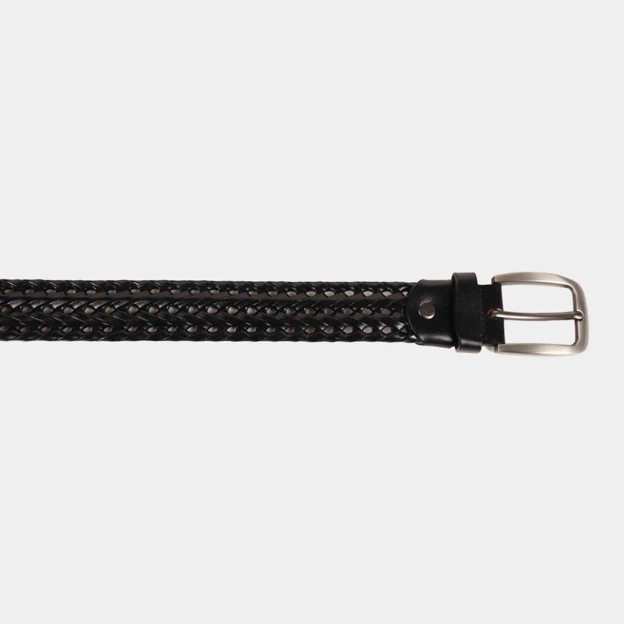 Men's Black Leather Formal Belt, , large image number null