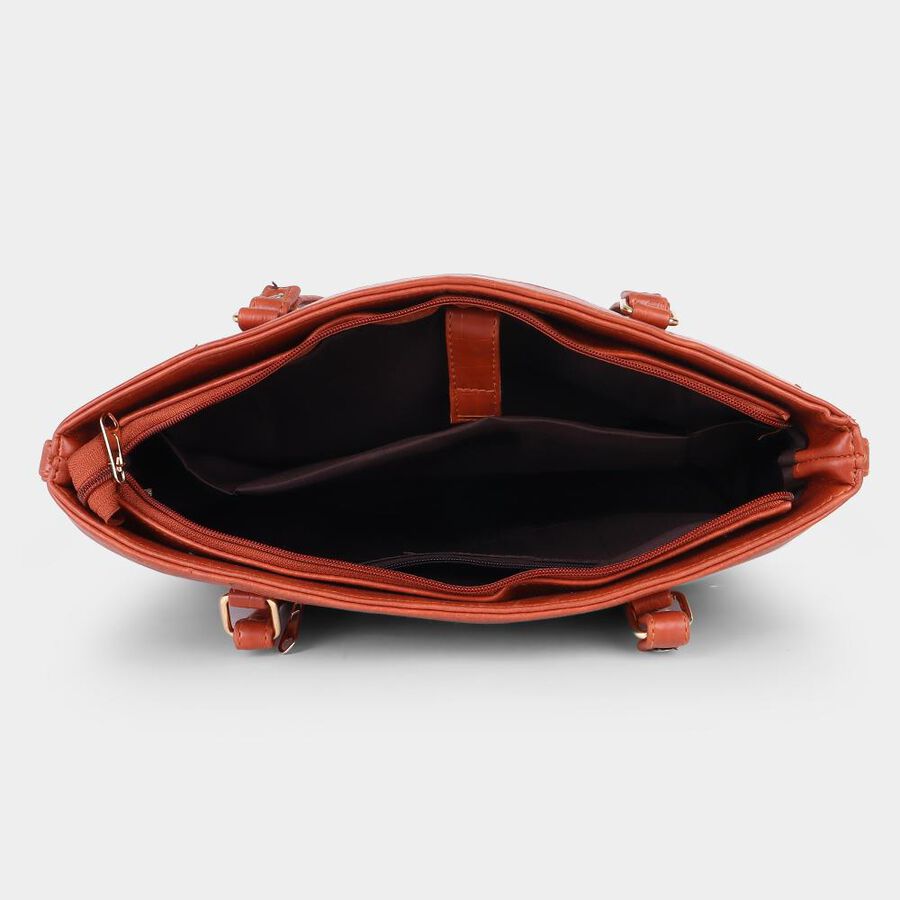 Women's Tan Polyurethane Hand Bag, , large image number null