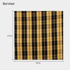 Checks Single Bed Cover without pillow cover, , small image number null