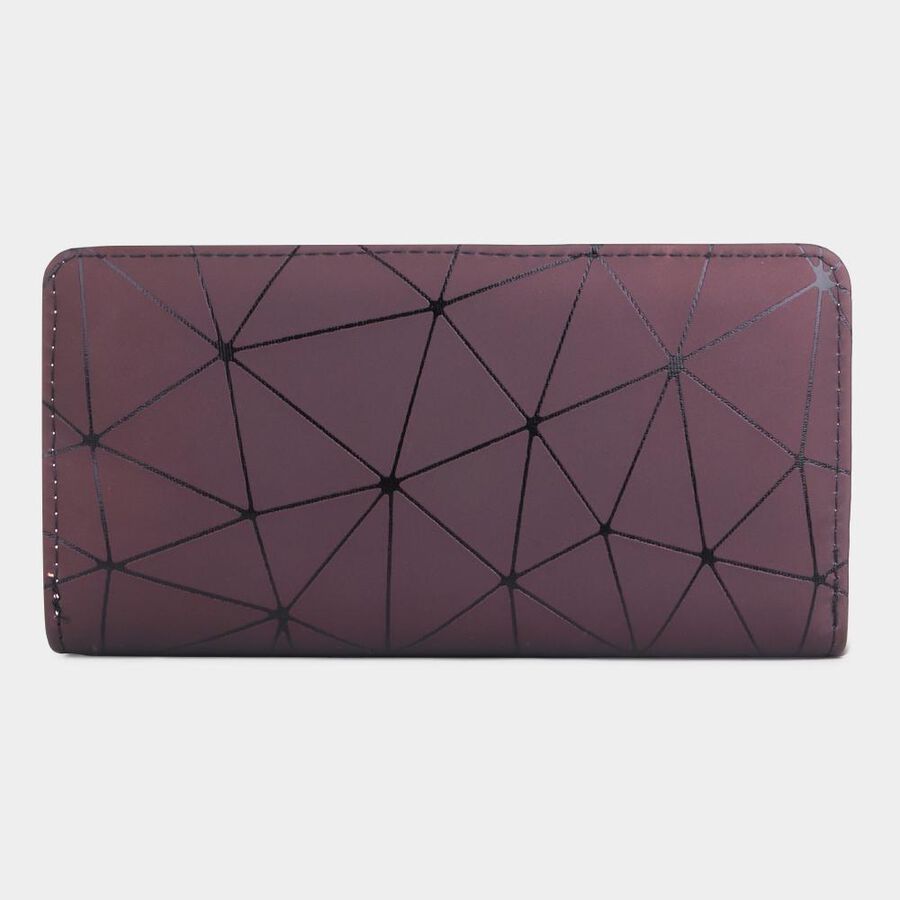 Women's Colour Block Polyurethane Long Wallet, , large image number null