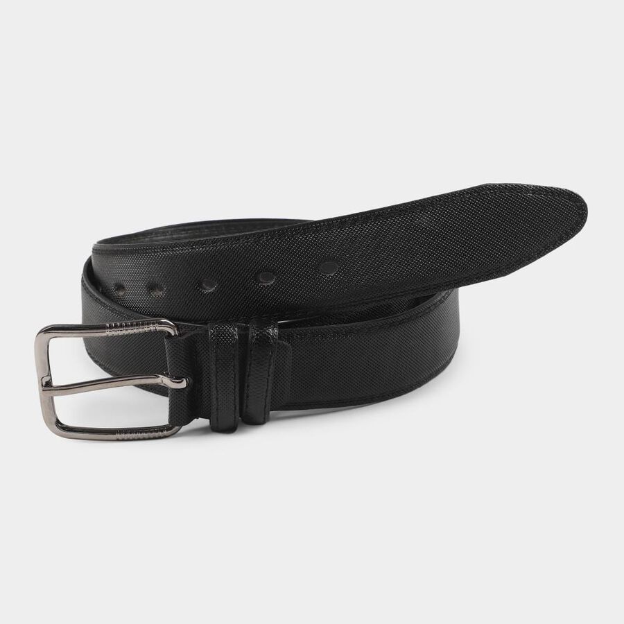 Men's Black Pu Casual Belt, , large