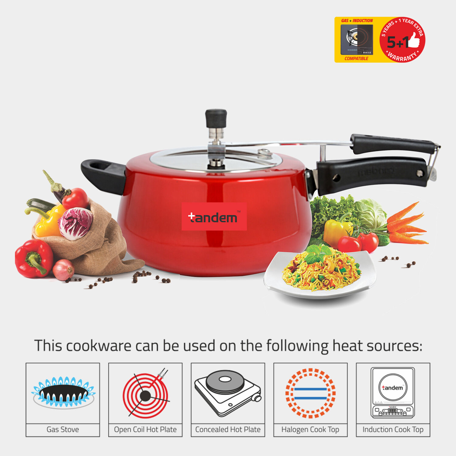 Tandem pressure cooker 5 ltr price 2025