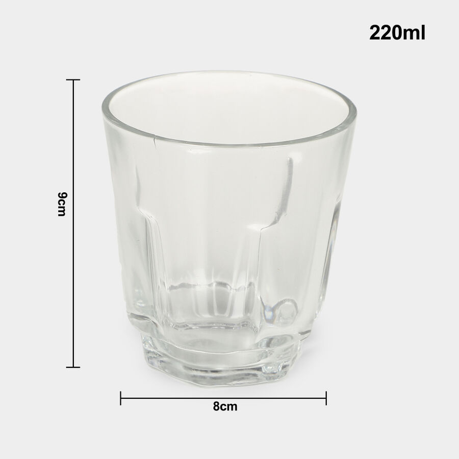 220ml Glass Tumbler Set of 6, , large image number null