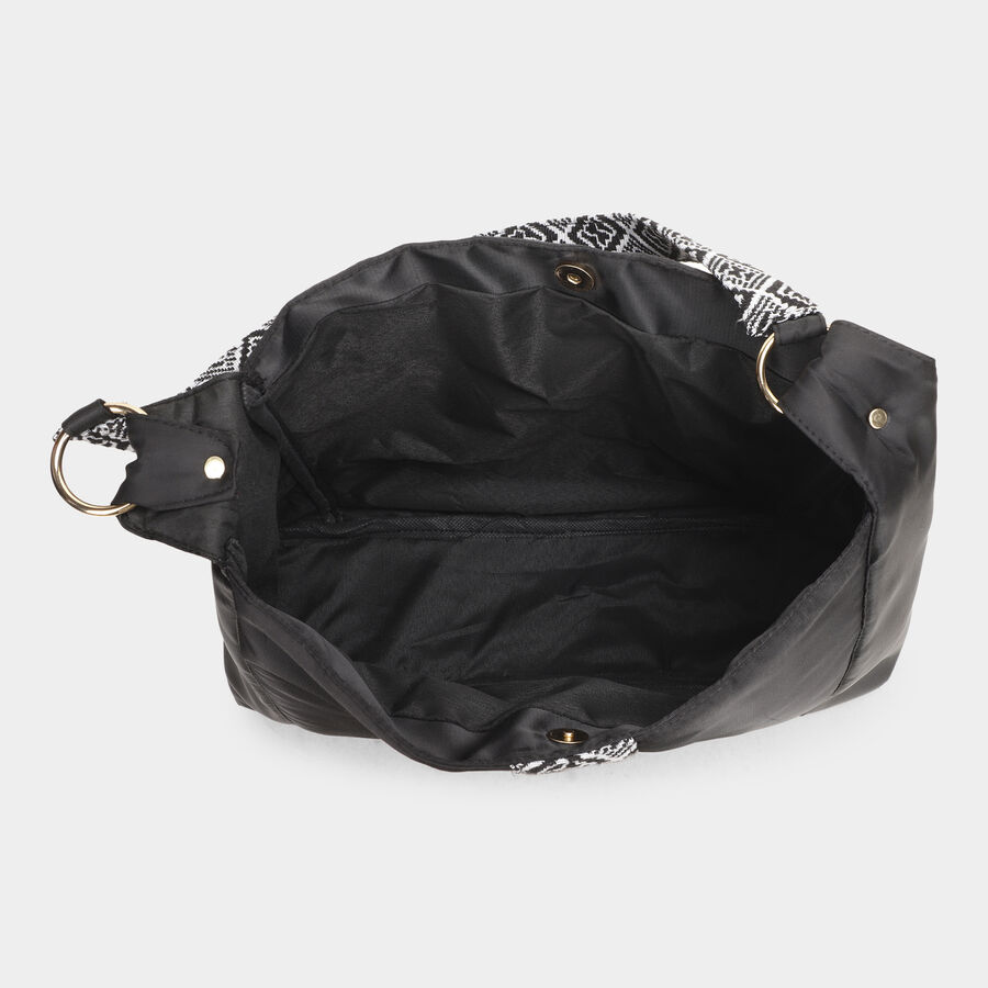 Women's Black Polyurethane Hand Bag, , large image number null