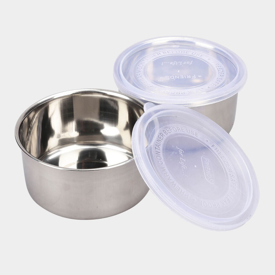 Steel Lunch Box, 2 Containers and Bag, , large image number null