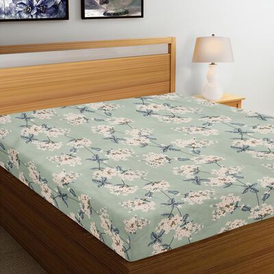 Green Microfiber Double Bedsheet