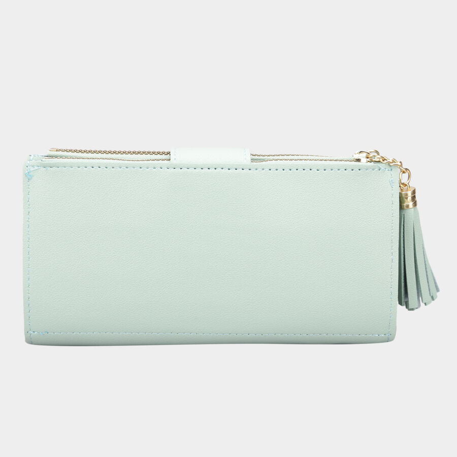 Women's Mint Polyurethane Hand Pouch, , large image number null