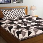 125 GSM Black Microfiber Double Bedsheet With Pillow Cover, , small image number null