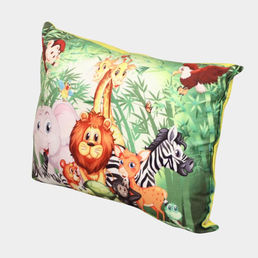 Green Cartoon Printed Kids Pillow, , large