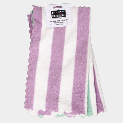 240 GSM Purple | Green Microfiber Face Towel