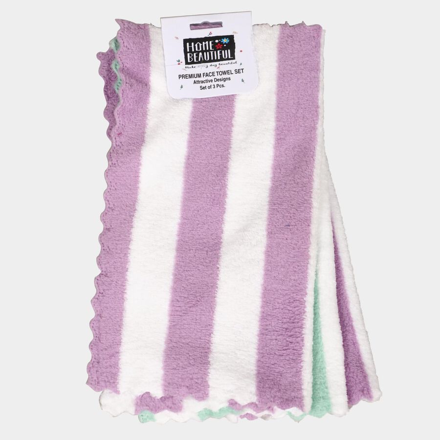 240 GSM Purple | Green Microfiber Face Towel, , large image number null