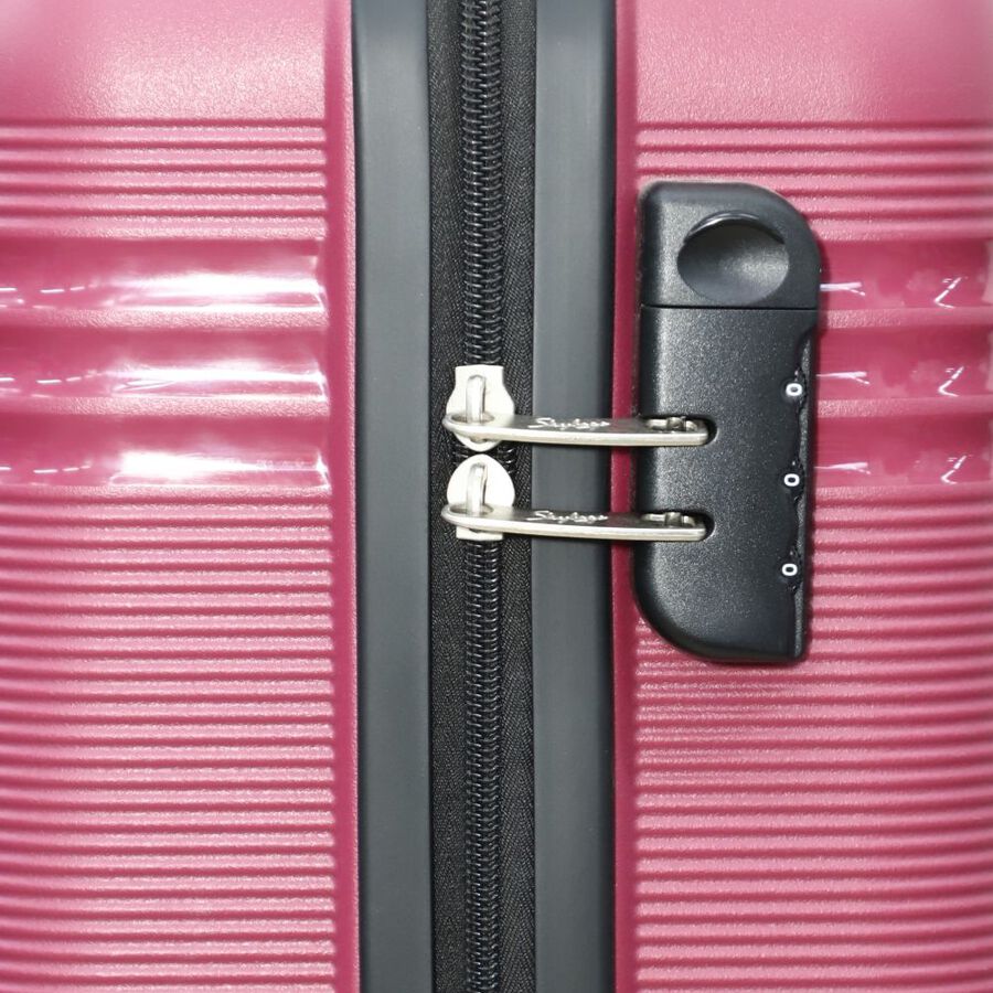 8-Wheel Maroon PVC Matee Hard Case Trolley, Small, , large image number null