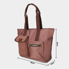 Woman's Beige Polyester Shopping Bag, , small