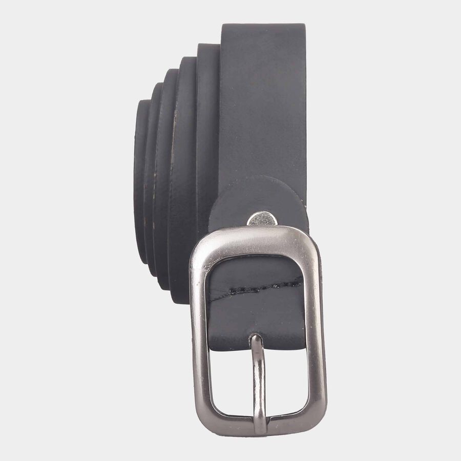 Women's Black Polyurethane Belt, , large image number null