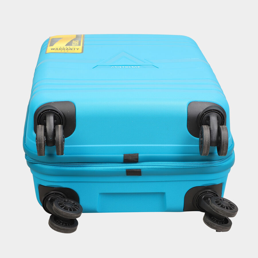 8-Wheel Blue Polyester Hard Case Trolley, Medium, , large image number null