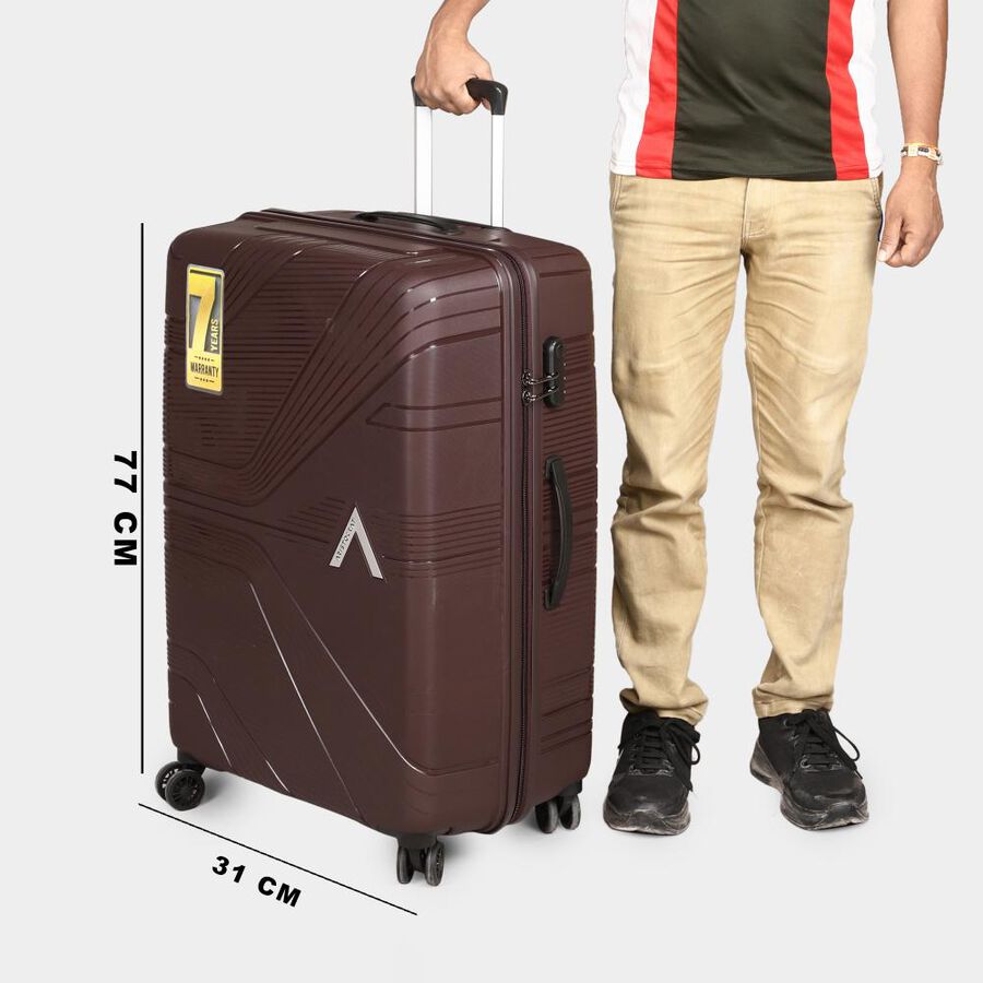 4-Wheel Brown Polypropylene Hard Case Trolley, Small + Medium + Large, , large image number null