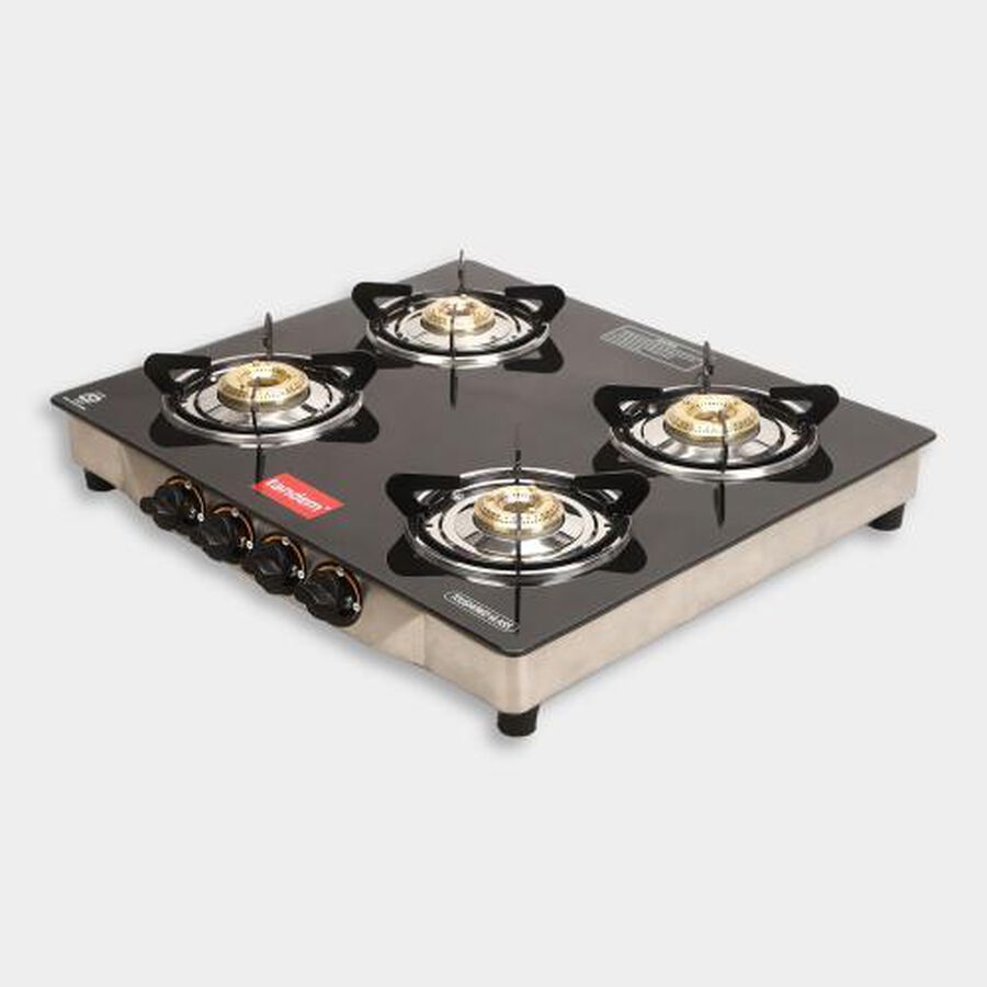 4 Burner Glass Top Gas Stove, , large image number null
