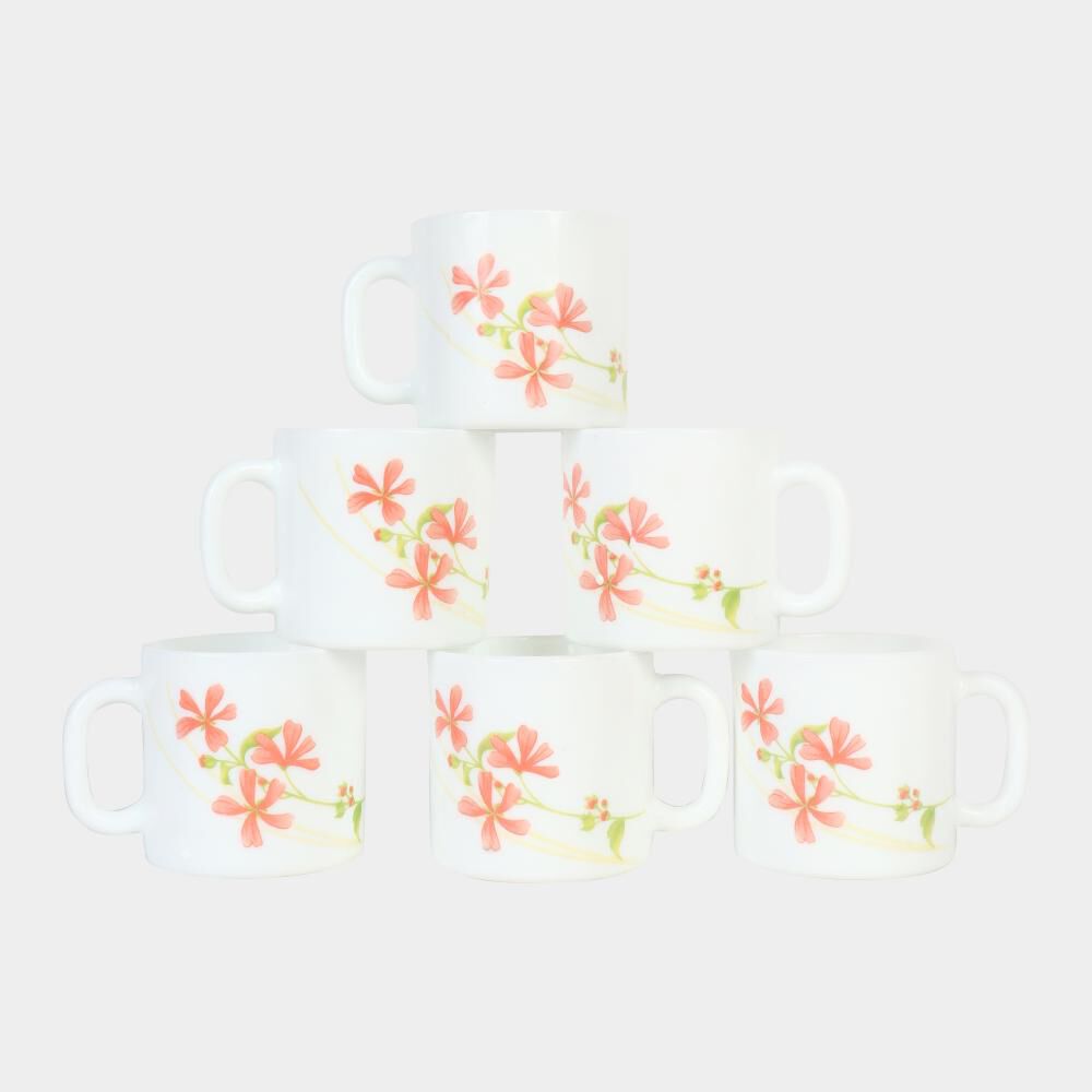 Home Finery                         190 ml Opalware Mug Set of 6