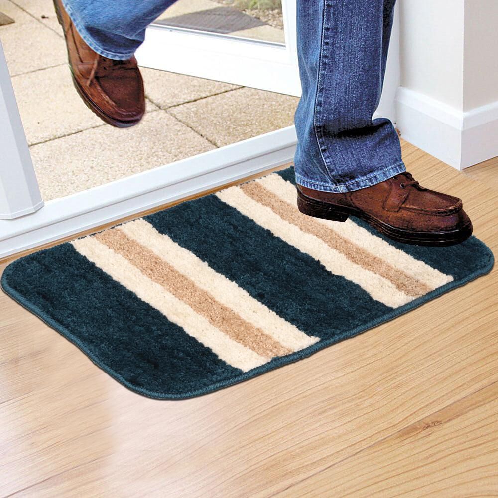 Home Beautiful                         Anti-Skid Green Polyester Door Mat