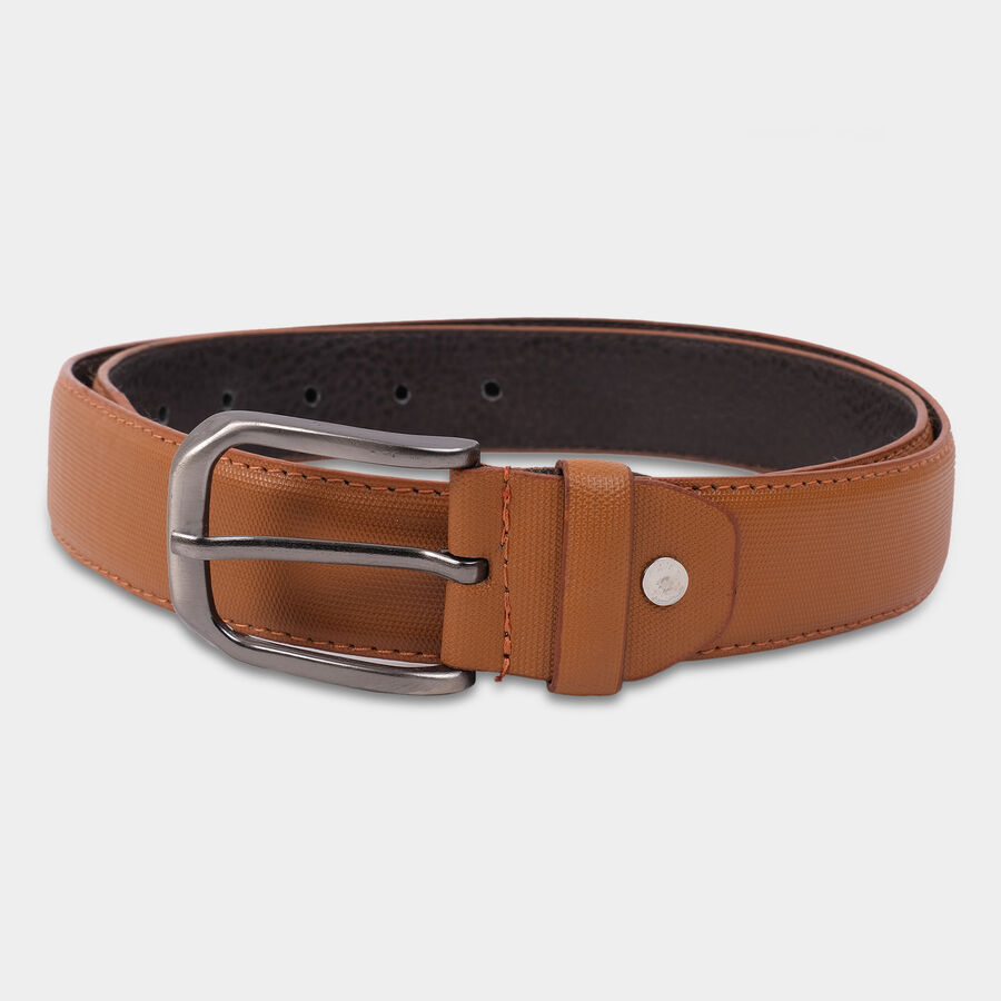 Men's Polyurethane Casual Belt, Size 36, Textured, , large image number null