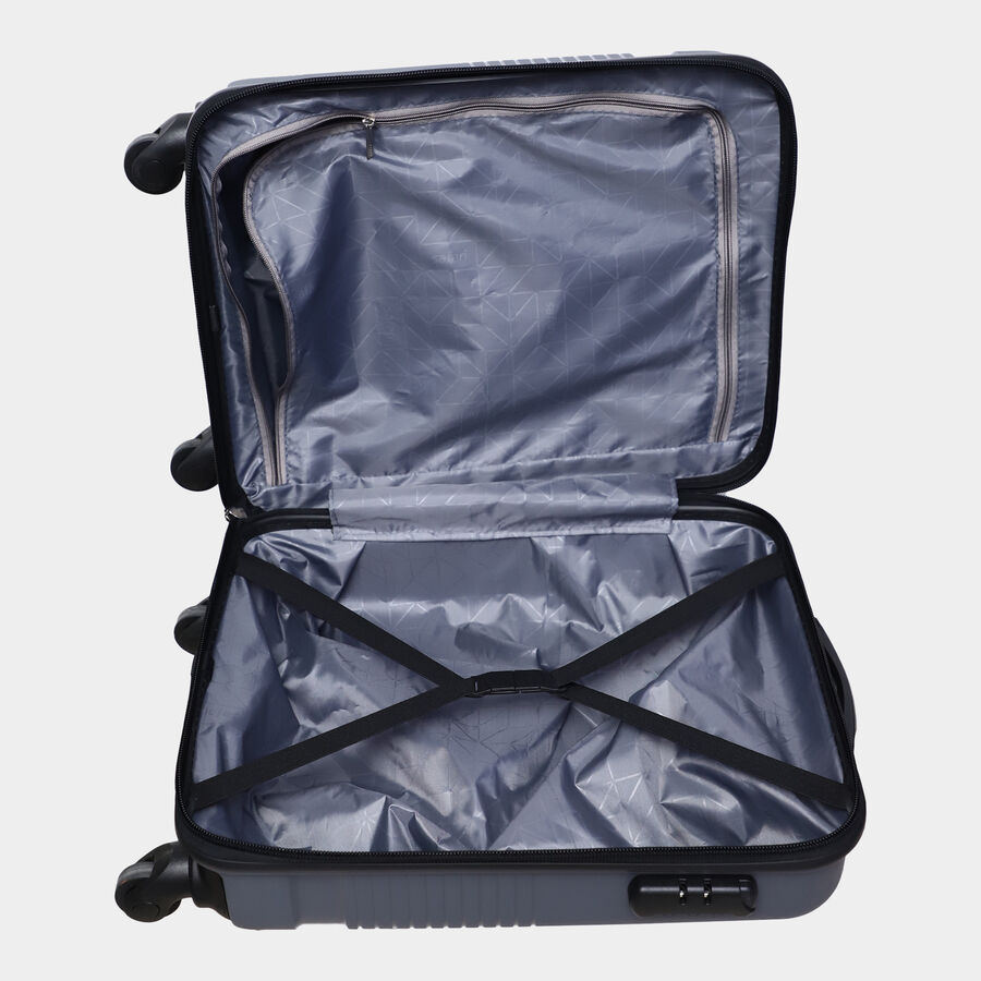 4-Wheel Grey Polypropylene Hard Case Trolley, Small, , large image number null