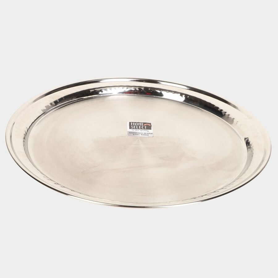 Steel Hammered Plate, 30 cm Dia., , large image number null