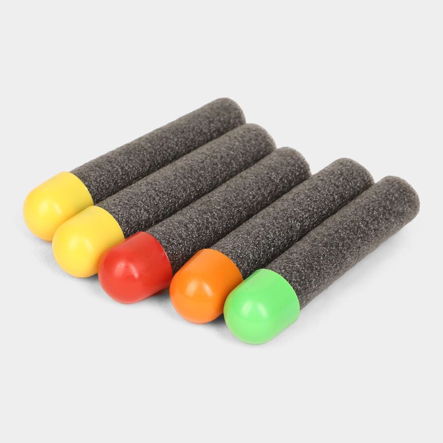 Kid's Plastic Toy Gun, 1 Gun And 5 Bullets, , large image number null
