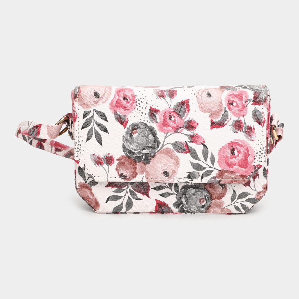 Lucky Charm                         Women's Pink Polyurethane Sling Bag