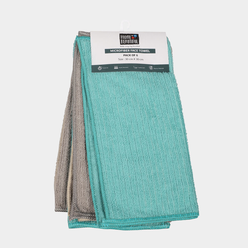 Home Beautiful                         200 GSM Beige Microfibre Face Towel