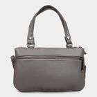 Women's Grey Polyurethane Handbag, , large image number null