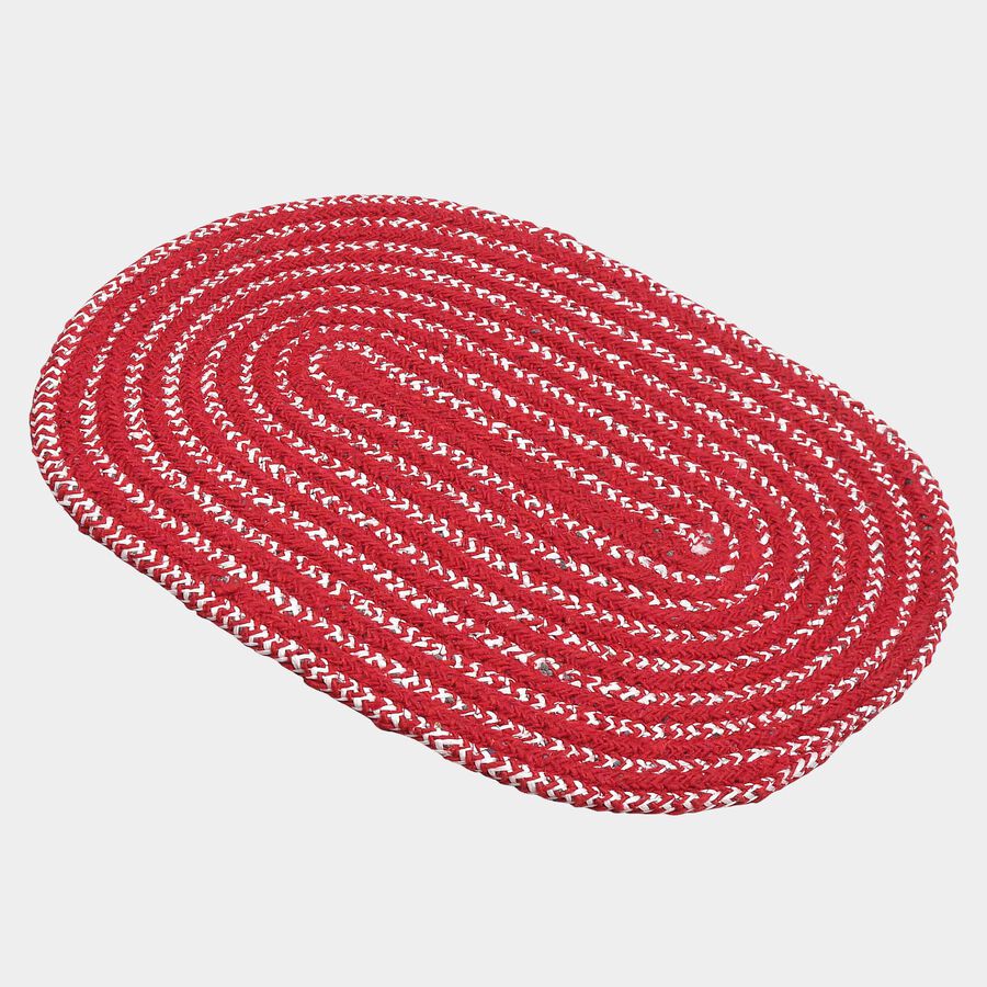 Maroon Polyester Cotton Door Mat, , large image number null