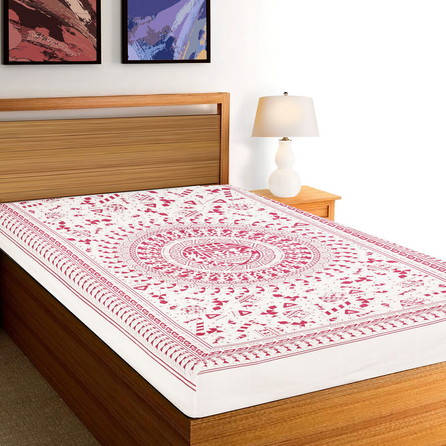 White Polycotton Single Bedsheet, , large image number null