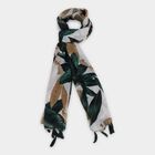 Women's Off-White Nylon/Polyester Scarf, , small