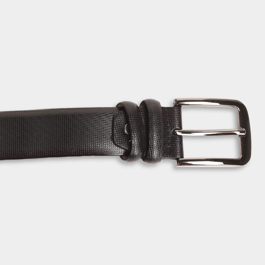 Men's Black Polyurethane Casual Belt, , large image number null